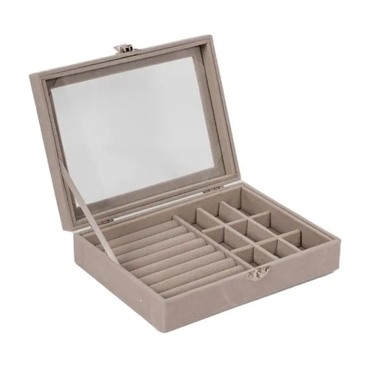 Jewellery Display Organiser, Clear/Velvet, 205mm x 155mm