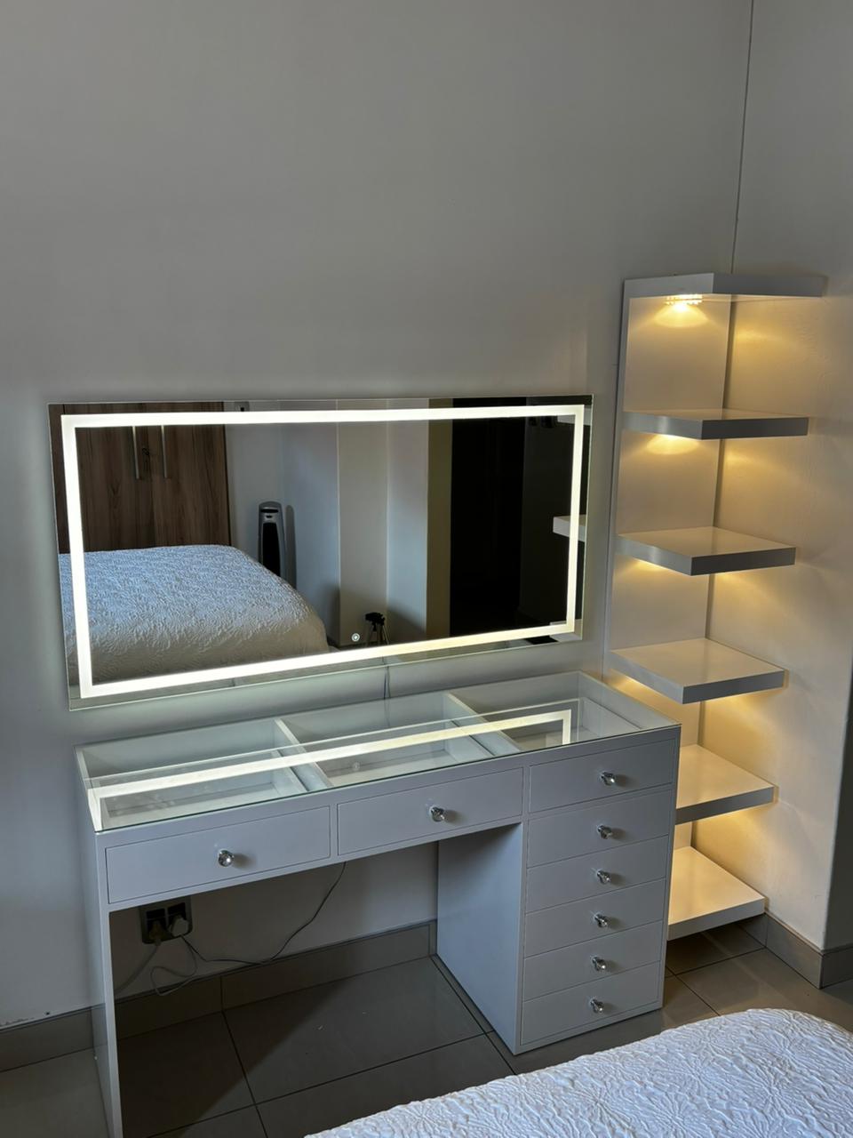 Reflections Petite LED Glass Top Vanity (140cm)
