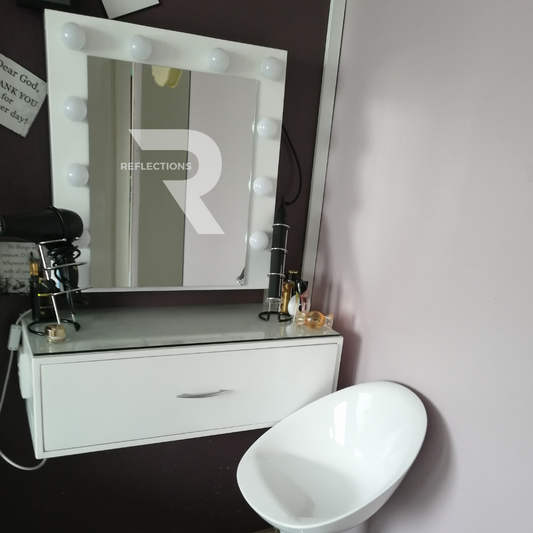 Floating Dresser with Vanity Mirror