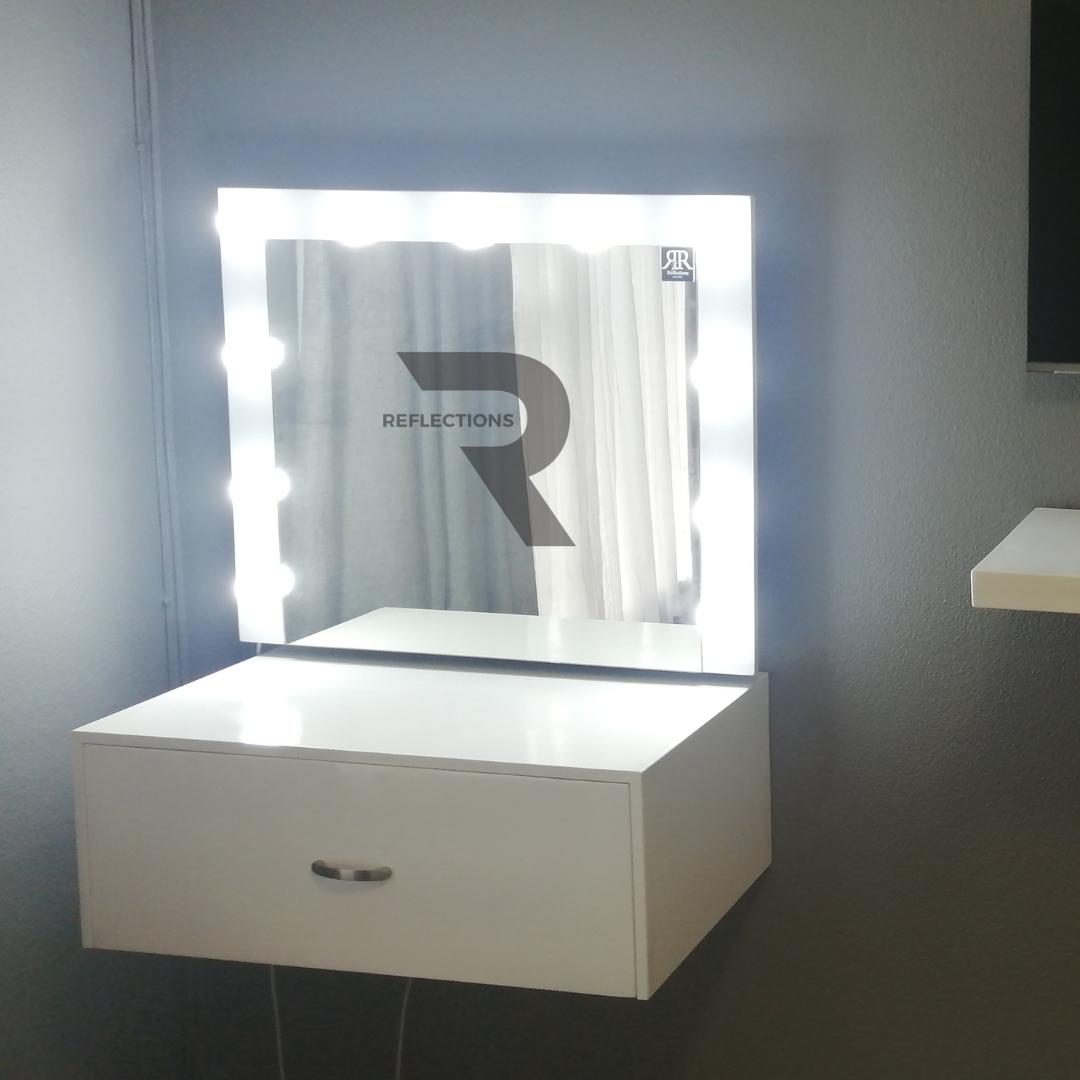 Floating Dresser with Vanity Mirror