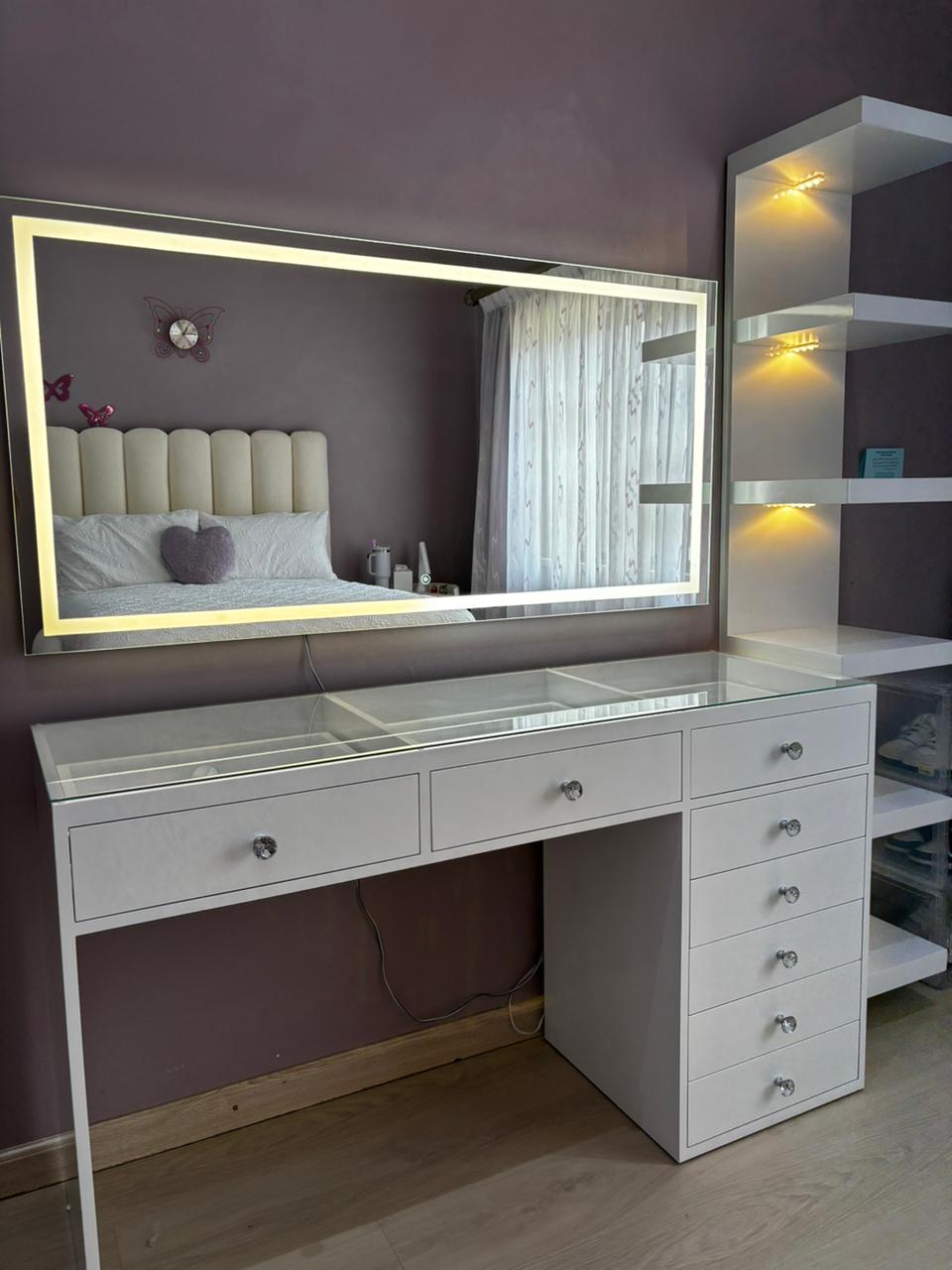 Reflections Petite LED Glass Top Vanity (140cm)
