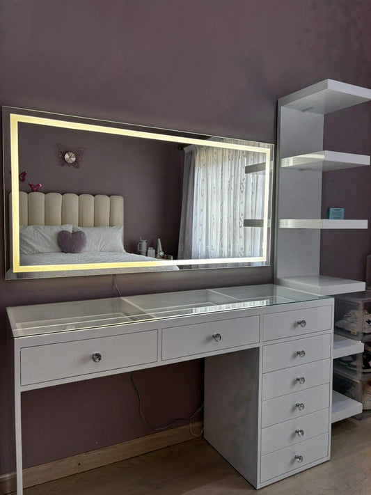 Reflections Petite LED Glass Top Vanity (140cm)
